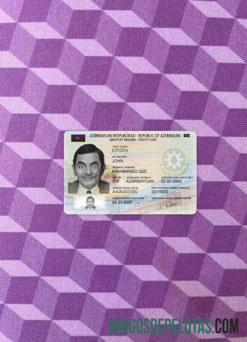 Azerbaijan ID olhar de foto frente exemplo